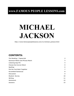 MICHAEL JACKSON www.FAMOUS PEOPLE LESSONS.com