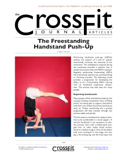 The Freestanding Handstand Push-Up