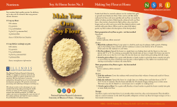 Make Your Making Soy Flour at Home Nutrients