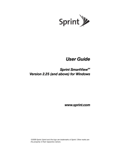 User Guide Sprint SmartView Version 2.25 (and above) for Windows www.sprint.com