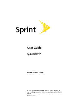 User Guide Sprint AIRAVE™ www.sprint.com