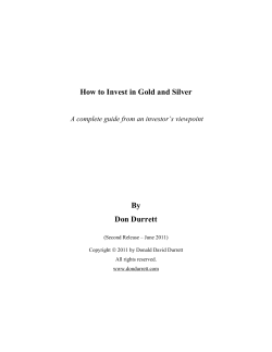 How to Invest in Gold and Silver By Don Durrett