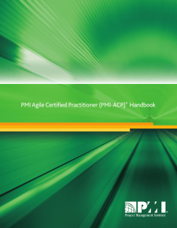 PMI Agile Certified Practitioner (PMI-ACP) Handbook ®