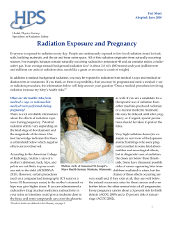 Radiation Exposure and Pregnancy