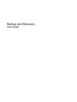 Backup and Recovery User Guide
