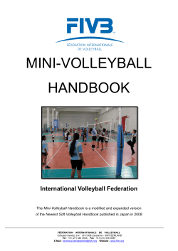 MINI-VOLLEYBALL HANDBOOK  International Volleyball Federation