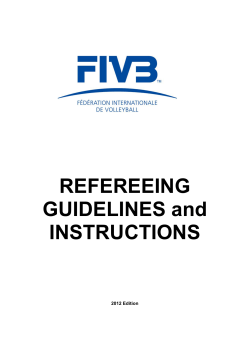 REFEREEING GUIDELINES and INSTRUCTIONS