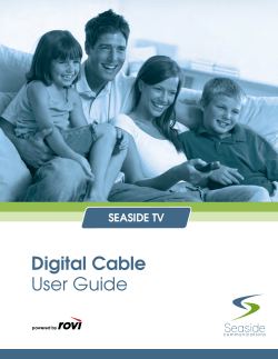 Digital Cable User Guide SEASIDE TV