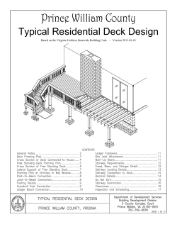 Typical Residential Deck Design