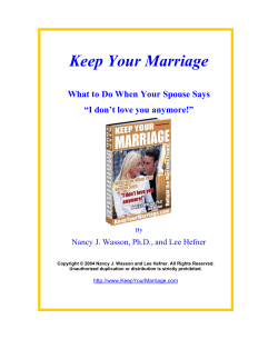 Keep Your Marriage What to Do When Your Spouse Says