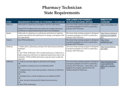 Pharmacy Technician State Requirements
