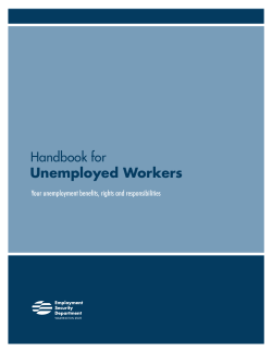 Training Benefits Handbook Unemployed Workers Handbook for
