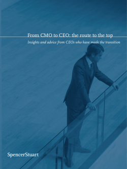 From CMO to CEO: the route to the top