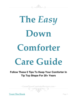 Easy Down Comforter Care Guide