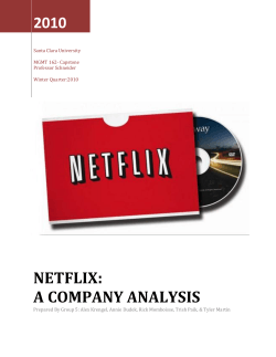 2010 NETFLIX: A COMPANY ANALYSIS