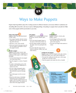 Ways to Make Puppets 9X c o l l a g e