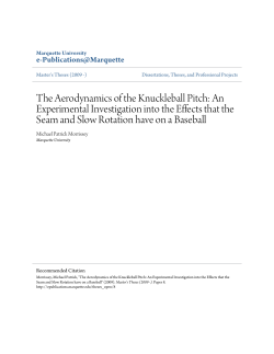 The Aerodynamics of the Knuckleball Pitch: An