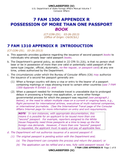7 FAM 1300 APPENDIX R POSSESSION OF MORE THAN ONE PASSPORT  BOOK