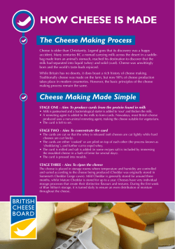 HOW CHEESE IS MADE The Cheese Making Process