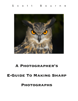 A Photographer’s E-Guide To Making Sharp Photographs S