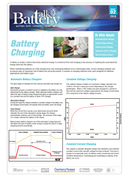 Battery Charging 02 In this Issue