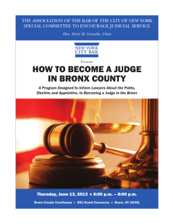 HOW TO BECOME A JUDGE IN BRONX COUNTY