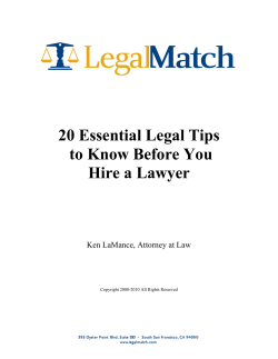 20 Essential Legal Tips to Know Before You Hire a Lawyer