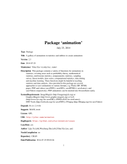 Package ‘animation’ July 25, 2014