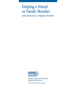 Helping a Friend or Family Member with Depression or Bipolar Disorder