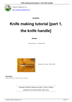 Knife making tutorial [part 1, the knife handle] Amateur James