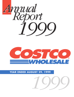 1999 Annual Report YEAR ENDED AUGUST 29, 1999