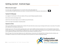 Getting started - Android Apps Where do I get my apps?