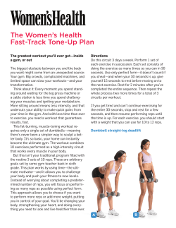 The Women’s Health Fast-Track Tone-Up Plan