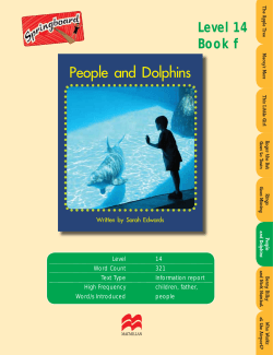 People and Dolphins Level 14 Book f Level