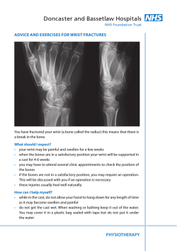 Advice And exercises for wrist frActures
