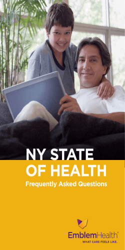 NY STATE OF HEALTH Frequently Asked Questions
