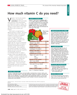 V How much vitamin C do you need? JAMA PATIENT PAGE VIT