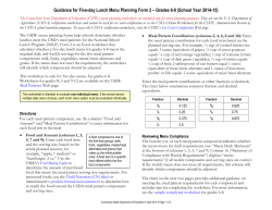 Guidance for Five-day Lunch Menu Planning Form 2 – Grades...