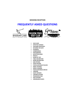 FREQUENTLY ASKED QUESTIONS  WEDDING RECEPTION