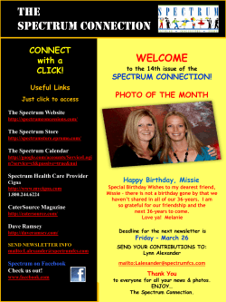 The Spectrum Connection WELCOME CONNECT