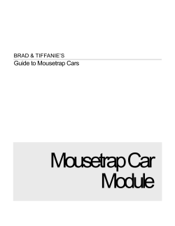 Mousetrap Car Module Guide to Mousetrap Cars