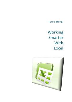 Working Smarter With Excel