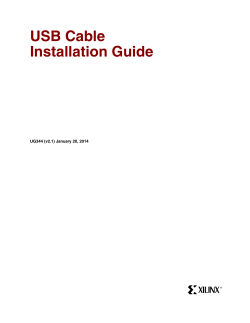 USB Cable Installation Guide UG344 (v2.1) January 20, 2014 R