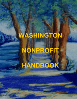 WASHINGTON NONPROFIT HANDBOOK