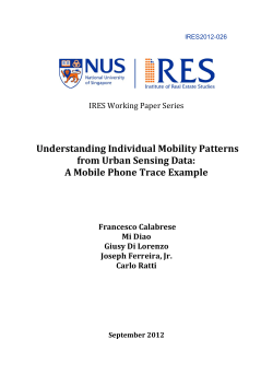 Understanding Individual Mobility Patterns from Urban Sensing Data: