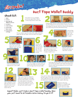 1 Duct Tape Wallet Buddy Check list: