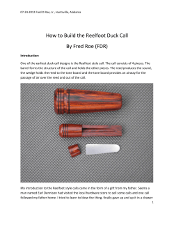 How to Build the Reelfoot Duck Call By Fred Roe (FDR)