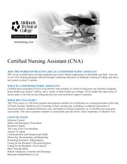 Certified Nursing Assistant (CNA) mtctraining.com