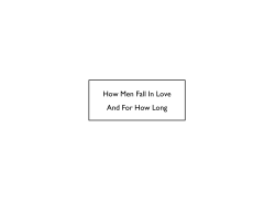 How Men Fall In Love And For How Long