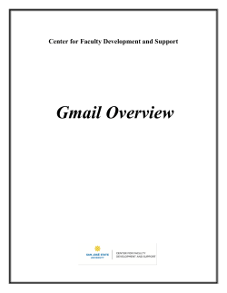 Gmail Overview  Center for Faculty Development and Support